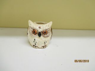 Vintage Small Ceramic Owl Figurine Made In Japan