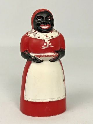 Vintage Black Americana F & F Aunt Jemima Plastic Salt Or Pepper Shaker 3.  5 "