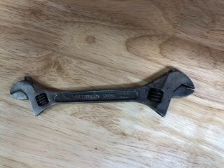 Vintage 6 - 8 Inch Crestoloy Double Ended Adjustable Wrench Crescent Tool