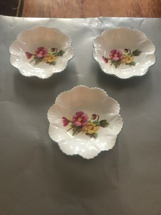 Vintage Shelley Porcelain Bagonia Small Trays (3)