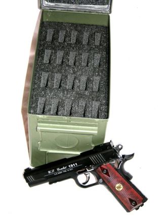 Military Foam Fits 50cal 50.  50 Cal Caliber Ammo Can For 20,  1911 Magazines Mags