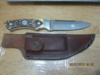 Vintage Remington Umc R - 6 Knife With Leather Shealth