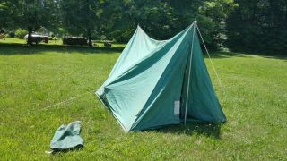 Complete Vintage Boy Scouts Of America Bsa Voyager Canvas Tent
