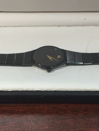 Vintage Movado Museum Black Stainless Steel Watch Ladies Watch 2
