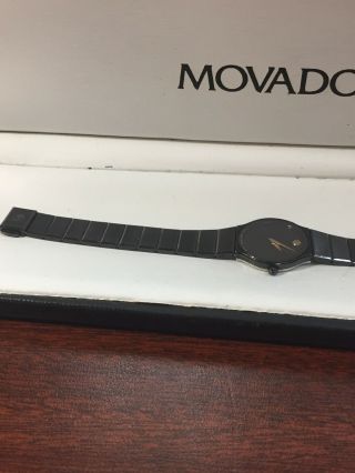 Vintage Movado Museum Black Stainless Steel Watch Ladies Watch 4