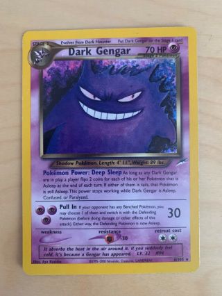 Near Pokemon Dark Gengar 6/105 Neo Destiny - Rare Holo Vintage Card