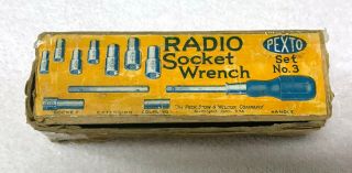 Pexto Vintage Radio Tools Socket Wrench Nut Driver Set