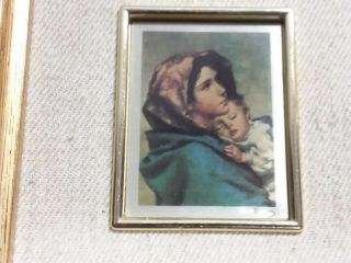 Vtg 925 Sterling Silver Baby Jesus & Mary Icon Wall Plaque by Claudio Cipolletti 2