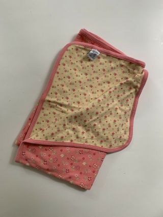Vintage Gymboree Baby Blanket Autumn Brights Pink Yellow Floral Reversible