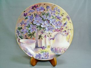 Vintage Wedgwood Music Of Flowers Plate/azure Variations By Trisha Hardwick