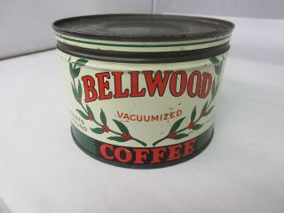 Vintage Bellwood Brand Coffee Tin Advertising Collectible M - 29