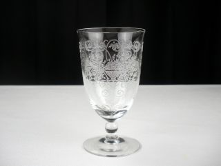 Fostoria Verona Juice Glass,  Vintage Elegant Etched Glass 5oz Footed Juice,  Htf