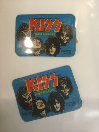 Kiss 1978 Vintage Gum Cards Package Wrapper X2