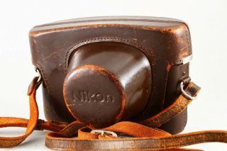 Vintage Nikon Leather Case For Nikon Sp,  S3,  Rangefinder Camera,  From Jp 6