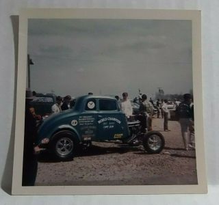 Crane Cams World Champions National Trails Raceway Ohio Photograph Vintage 1960s