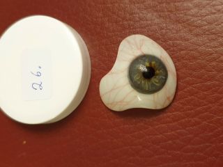Old Human Prosthetic Glass Eye Vintage Lauscha Germany 26
