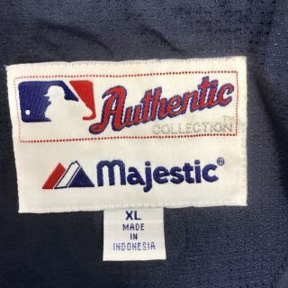 Vintage Cleveland Indians Majestic Zip Up Lined Coat Jacket Men ' s XL 7