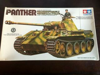 Vintage Tamiya Panther Panzerkampfwagen V Scale 1:35 Mm - 165