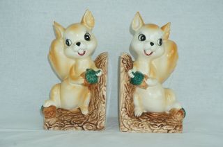 Vintage Ceramic Squirrel Napkin Holders