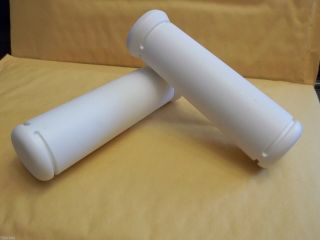 Vintage Bicycle Handle Bar Grips Impliment 7/8 X 4 1/2 Long White