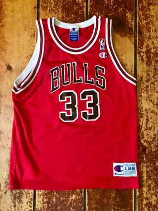 Vintage Scottie Pippen Chicago Bulls Jersey Youth Size Large 14 - 16