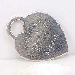 Vintage Return To Tiffany & Co Sterling Silver Heart Love Tag Pendant Lfc6