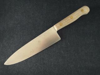 Vintage Chicago Cutlery 42s Chef Knife 8 " Stainless Blade,  Wood Handle 10