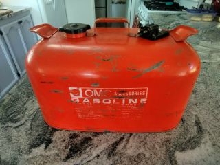 Vintage Evinrude/johnson Omc 6 Gallon Metal Outboard Motor Gas Fuel Tank