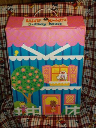 Vintage Mattel Liddle Kiddle 3 Story House Some Furniture And Tlc Box