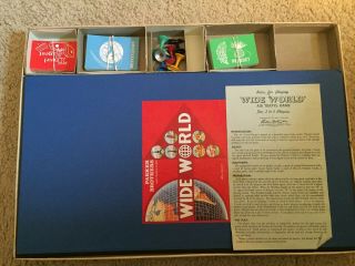 Wide World Air Travel Game Parker Brothers Vintage Rare Board Game 1957 2