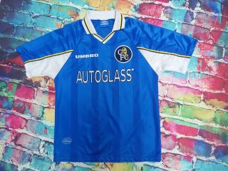 D11 Vintage Football Jersey 1997 - 99 Chelsea Home Shirt Medium