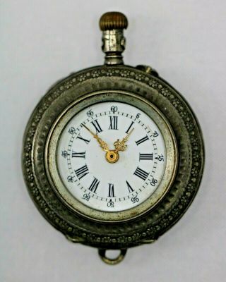 Swiss Cylindre 10 Rubis Pocket Watch.  800 Silver Case