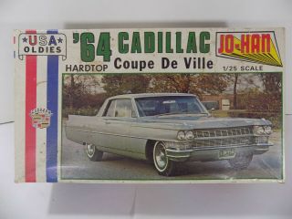 Orig Vtg Jo - Han 1964 Cadillac Coupe De Ville 1/25 Scale Model Kit C - 3764 Comple