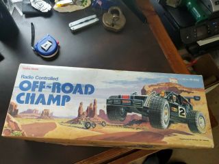 Radio Controlled Off - Road Champ Vintage Race Car By Radio Shack,  Box