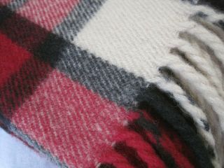 Vintage 100 Wool Plaid Blanket Throw Blanket 85 