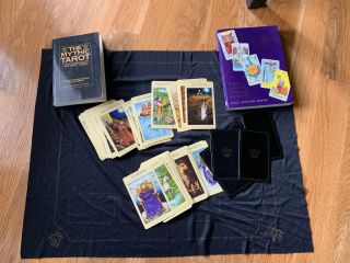 Vintage 1986 Tricia Newell The Mythic 78 Tarot Cards Book Mastering The Tarot