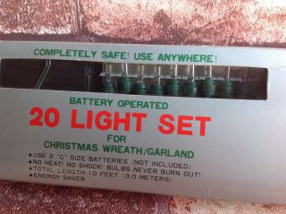Vintage Christmas Light Set - Retro Battery Operated Xmas Lights