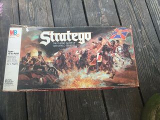 Vintage Stratego Board Game Capture The Flag Battlefield Strategy 1986 Complete