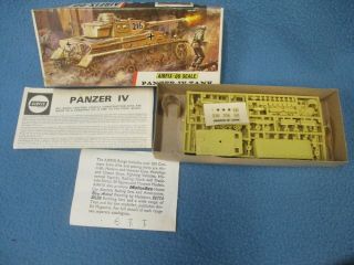 Vintage Airfix 00 Scale Panzer Iv Military War Tank Series 2 England Uk Old Box