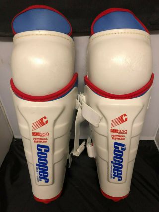 Vintage Cooper Sg350 Hockey Shin Pads Guards Adult Small 13.  5” 34.  5 Cm