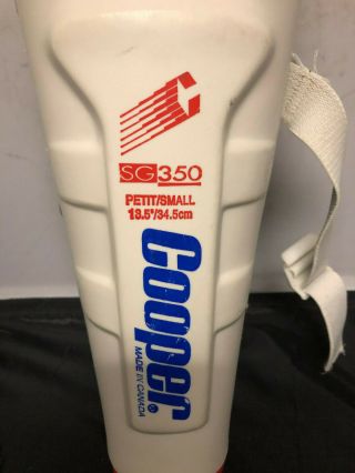 Vintage Cooper SG350 Hockey Shin Pads Guards Adult Small 13.  5” 34.  5 cm 4