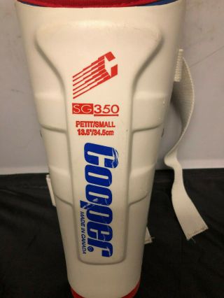 Vintage Cooper SG350 Hockey Shin Pads Guards Adult Small 13.  5” 34.  5 cm 7