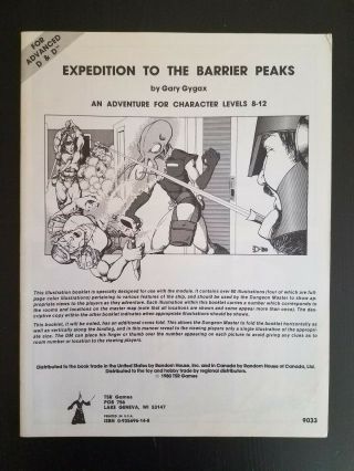 VINTAGE: AD&D Module S3 Expedition to Barrier Peaks,  1981 5