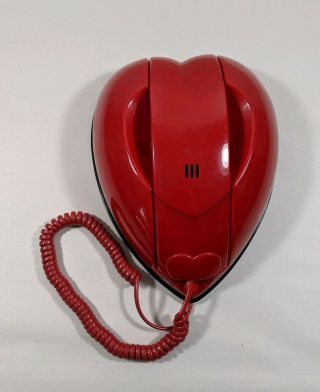 VINTAGE COLUMBIA TELECON RED HEART TELEPHONE II RETRO 80s PHONE 2