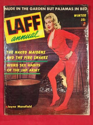 Vtg Laff 1957 Jayne Mansfield Cover Bill Wenzel Tempest Storm Girlie Pinups
