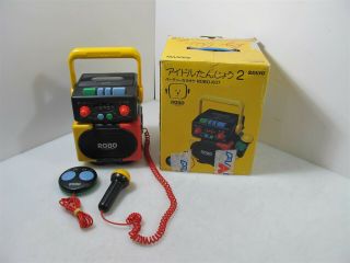Vintage Sanyo Robo K - 07 Cassette Recorder W/ Accessories Iob Japan P/r
