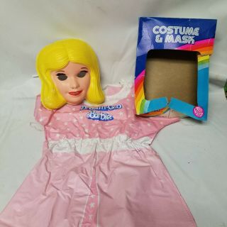Vintage Ben Cooper Dream Glo Barbie Halloween Costume Child Size 8 - 10 1982