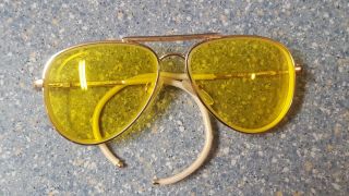 Berdel Gold Electroplated Metal Vintage Aviator Glasses Frames Made In Italy