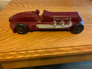 Vintage 1940’s Indy Toy Race Car Orig.  Er Roach Cast Aluminum Mt.  Vernon Ohio.