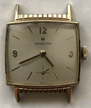Vintage Mans Hamilton Watch 10k Rgp Bezel